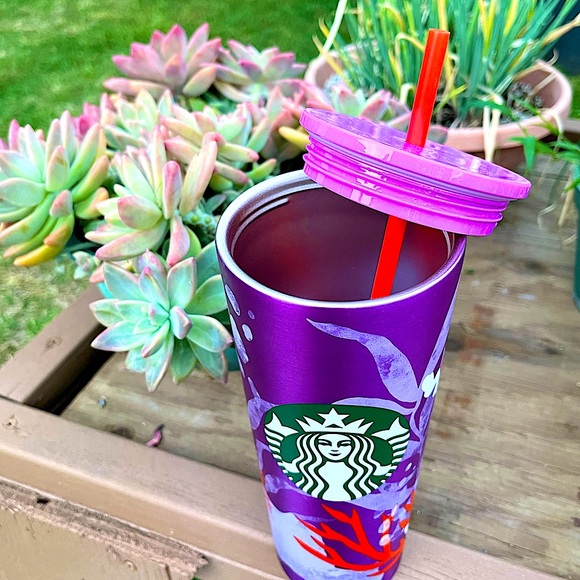 🌈🌟💜 Starbucks 2021 Plum Coral Reef stainless tumbler cup💜🌟🌈 - Picture 5 of 7